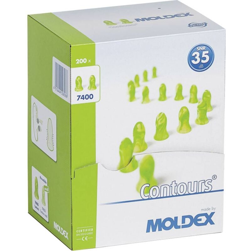 foto del prodotto 740001 contours tappi per le orecchie 35 db usa e getta 200 paio a moldex