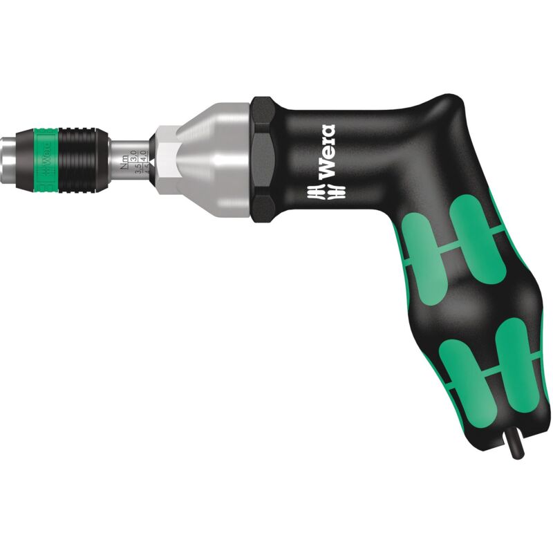 foto del prodotto 7443 kraftform giraviti dinamometrici regolabili con impugnatura a pistola e porta inserti rapidaptor, 1 4 pollice, 4,0 8,8 nm wera