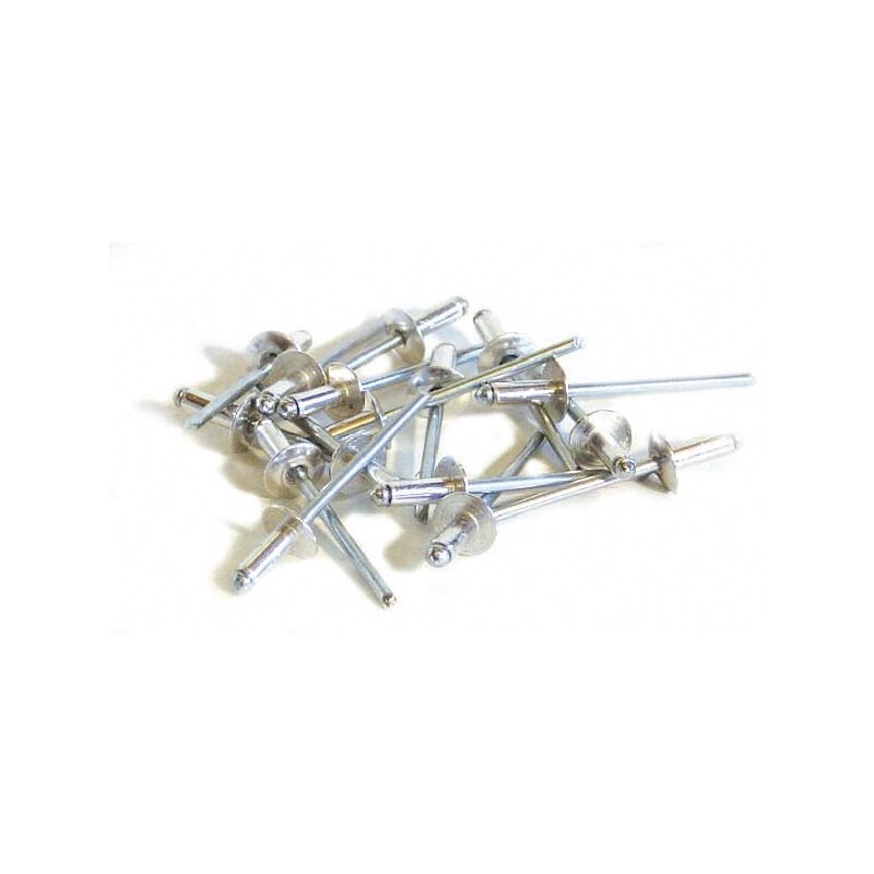 foto del prodotto 75 rivetti alluminio acciaio a testa larga 4 x 10 mm techman