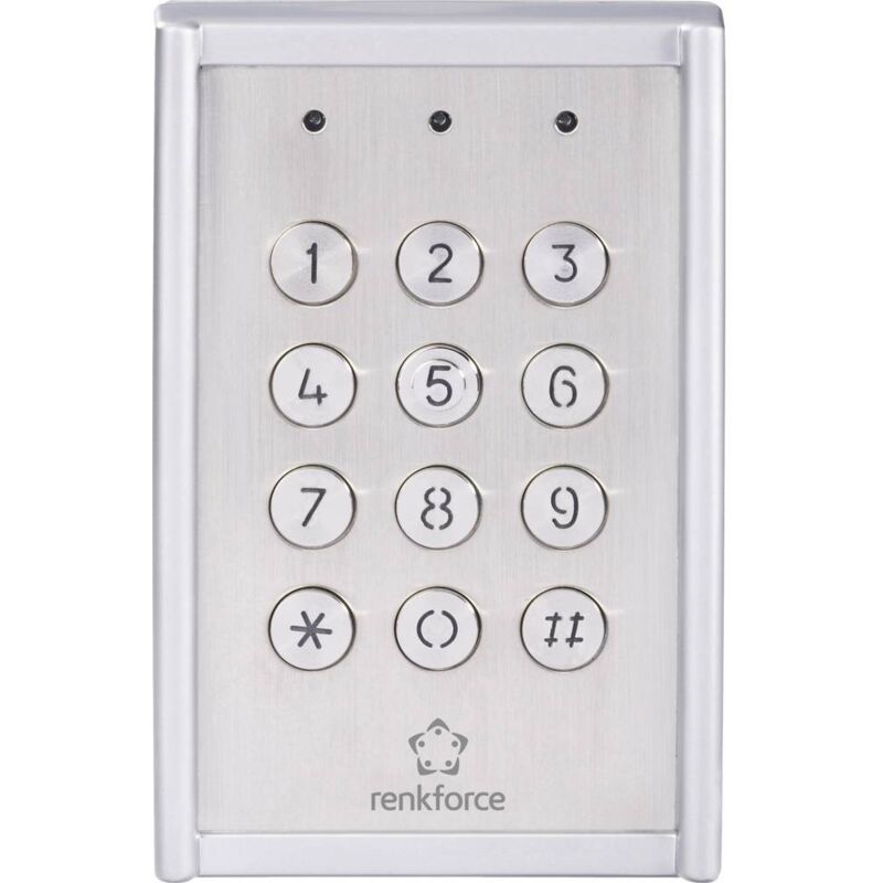 foto del prodotto 751624 serratura con codice da parete ip65 con tastiera illuminata renkforce
