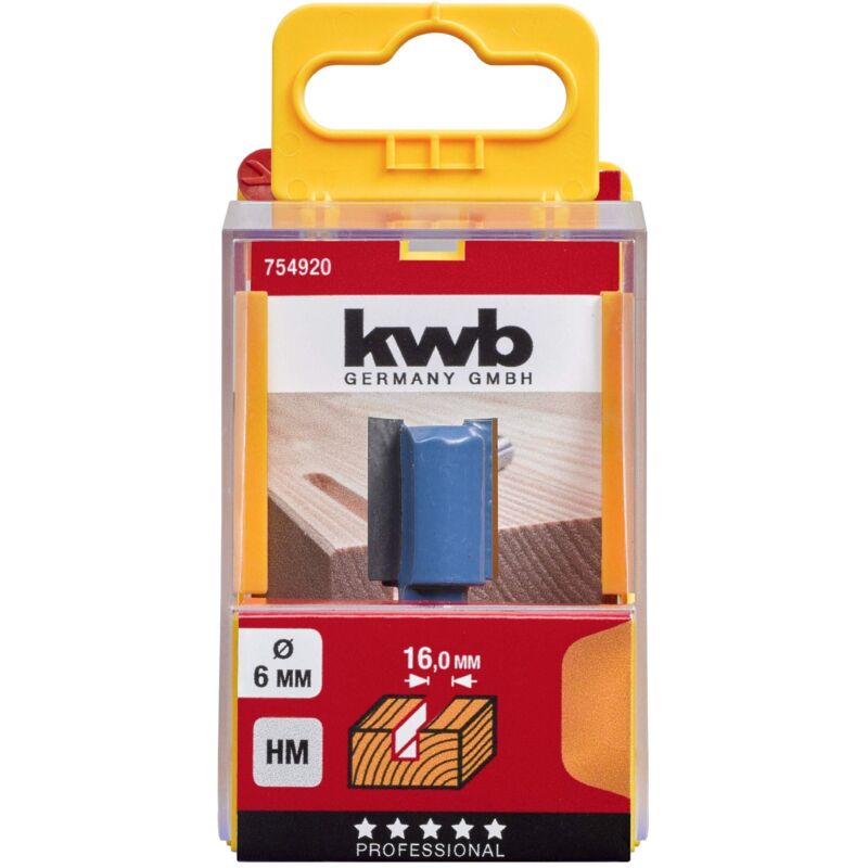 foto del prodotto 7549 20 hm groove cutter professional per legno, 16mm, lunghezza di lavoro 20mm, gambo 8mm, abbinando tutto usuale fresatura a mano , blu grigio