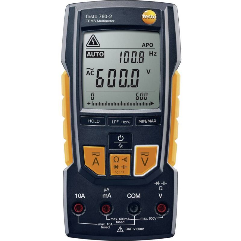 foto del prodotto 760 2 multimetro portatile digitale cat iii 1000 v, cat iv 600 v display counts 6000 testo