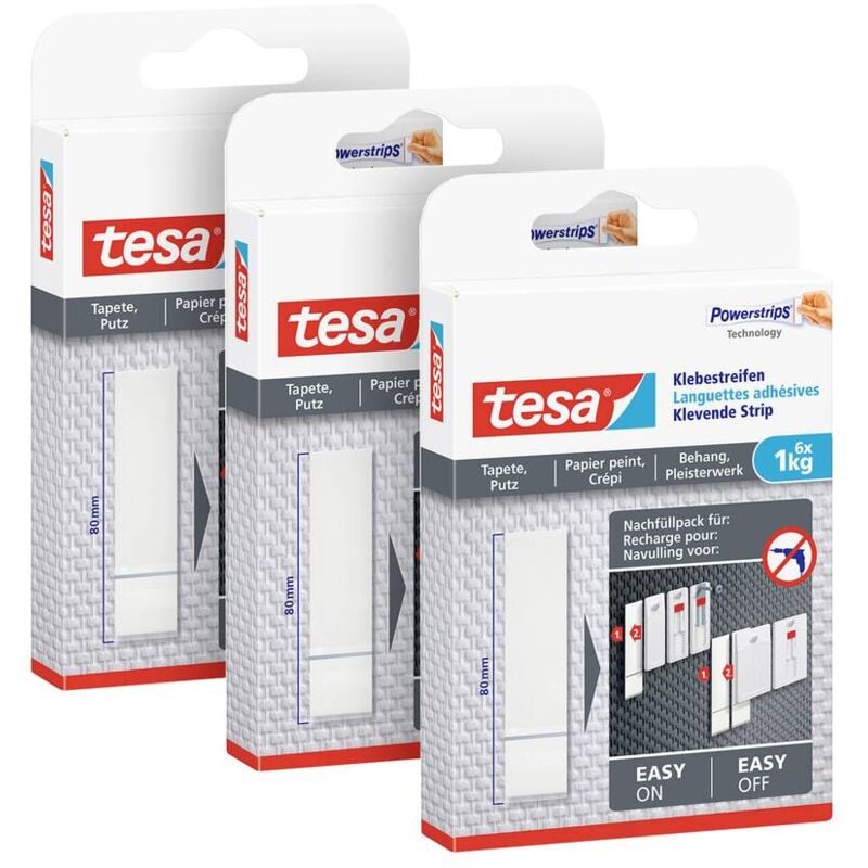 foto del prodotto 77771 strisce adesive bianco contenuto 18 pz. tesa
