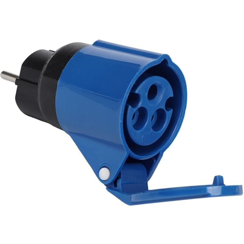 foto del prodotto 78001 e adattatore industriale, spina schuko 2p t 16a, presa 2p t 16a 200 250v 6h ip44 fanton