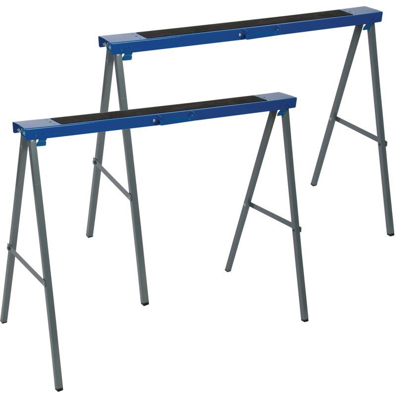 foto del prodotto 783160 coppia di cavalletti di metallo per segare, 100 kg silverline