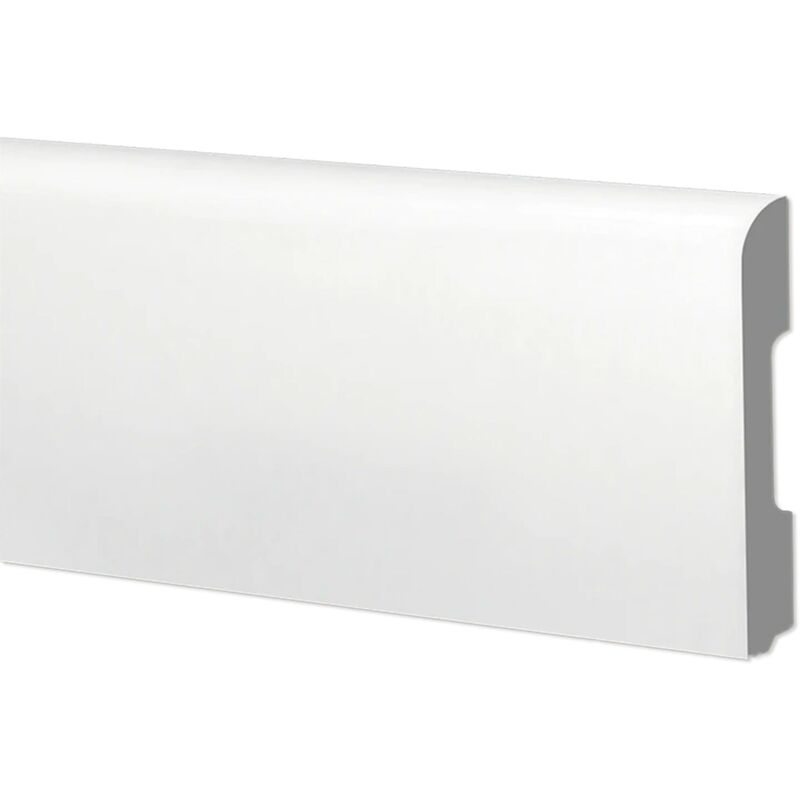 foto del prodotto 78ml bancale di battiscopa bc spazzolato in polimeri equalwood hi tec 68x10mm bianco, alluminio ecc. bianco liscio