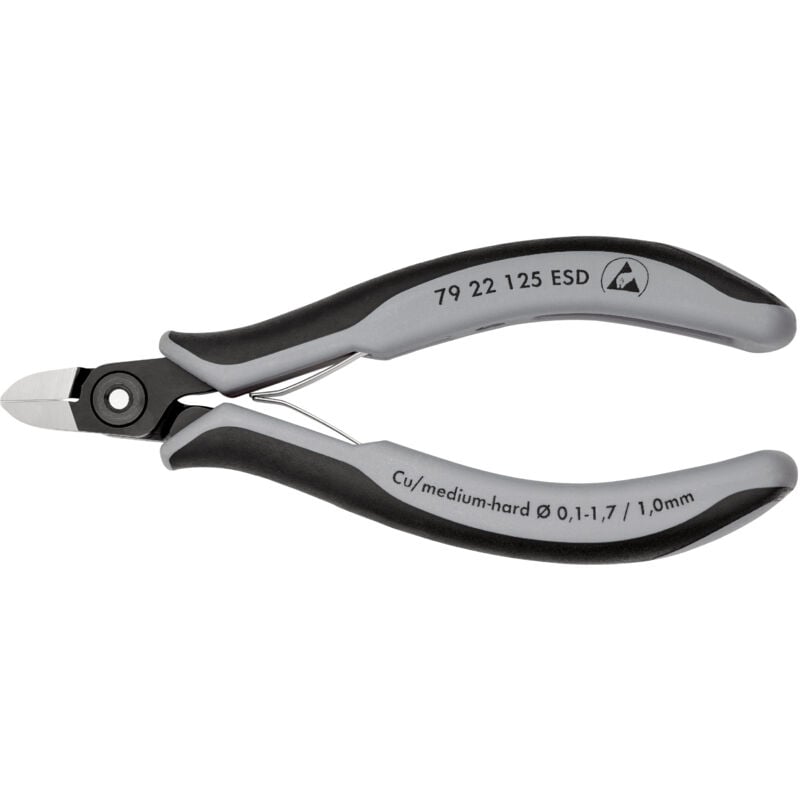 foto del prodotto 79 22 125 esd esd tronchese laterale senza sfaccettature 125 mm knipex