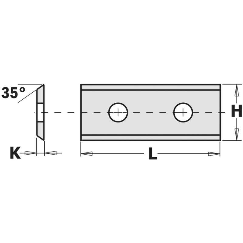 foto del prodotto 790.400.03 coltello reversibile std (2/35 ) 40x12x1.5mm hwm-k2250