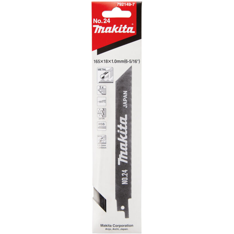 foto del prodotto 792149 7 lama sega diritta 165x1mm 24tpi bim hss legno 5pz makita