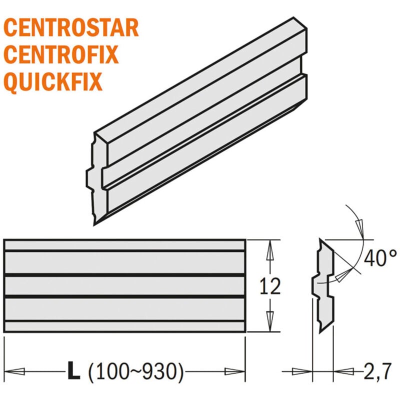 foto del prodotto 795.130.12 set 2 coltelli centrostar fix, quickfix 130x12x2.7mm hps