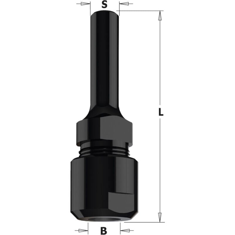 foto del prodotto 796.003.08 kit mandrino portafrese s 12 l 100 c ghiera per frese s 8 dx