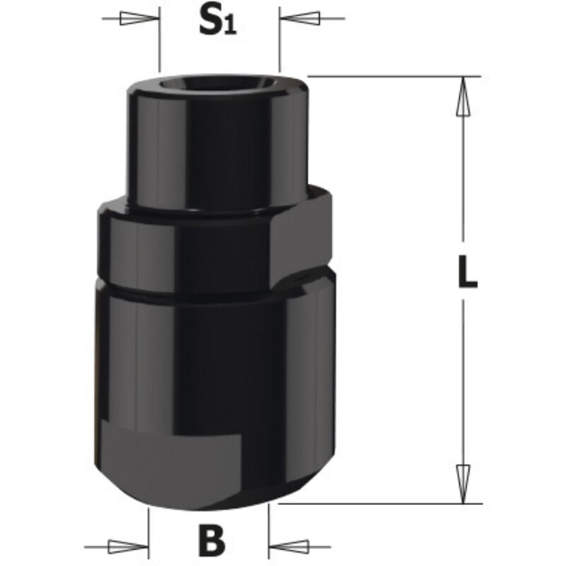 foto del prodotto 796.100.00 mandrino portafrese m10 dx c ghiera x pinze d 6 6.35 8 9.5mm