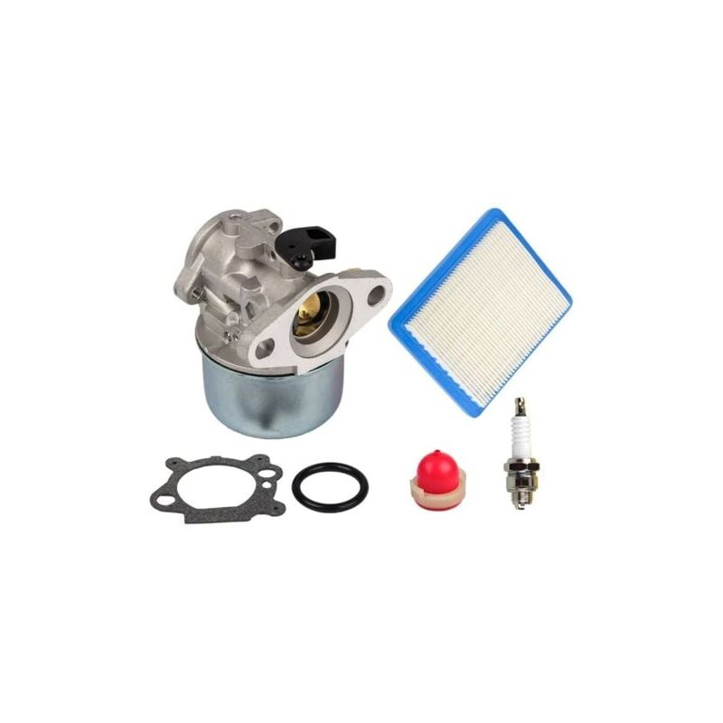 foto del prodotto 799868 kit carburatore con pompetta di adescamento e filtro aria 491588 adatto ai motori briggs stratton da 4 a 7 cv 498170, 497586, 497314