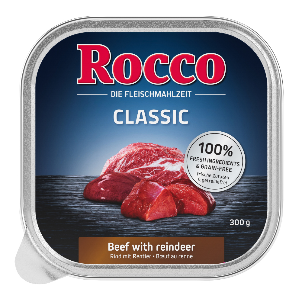 foto del prodotto 8 1 gratis 9 x 300 g rocco classic vaschette manzo con renna