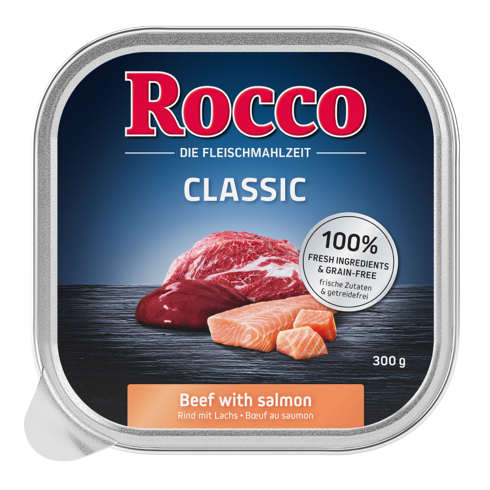 foto del prodotto 8 1 gratis 9 x 300 g rocco classic vaschette manzo con salmone