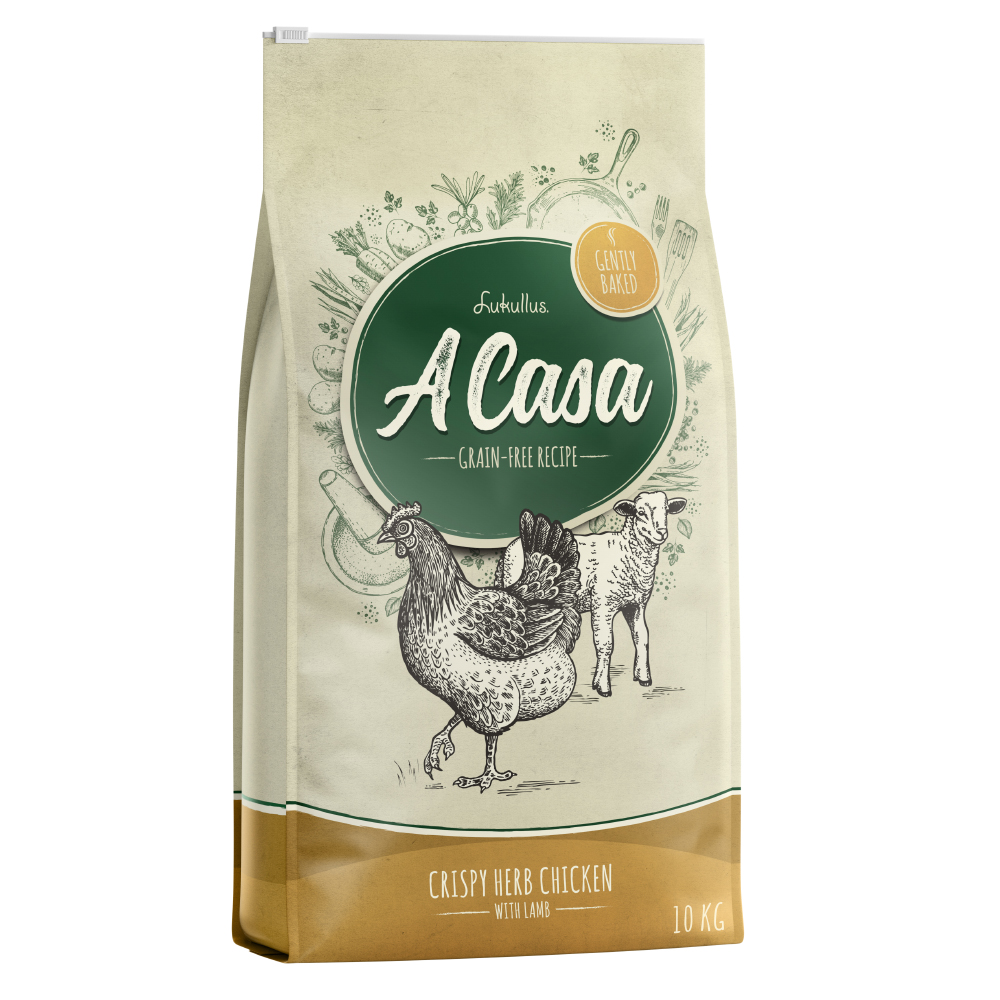 foto del prodotto 8,5 kg 1,5 kg gratis lukullus a casa crocchette per cani pollo con erbette 10 kg