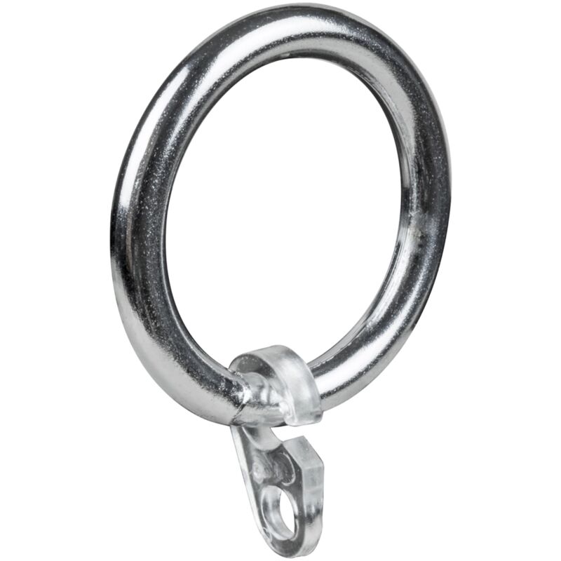 foto del prodotto 8 anelli cromo per tubo tenda diametro 20 mm