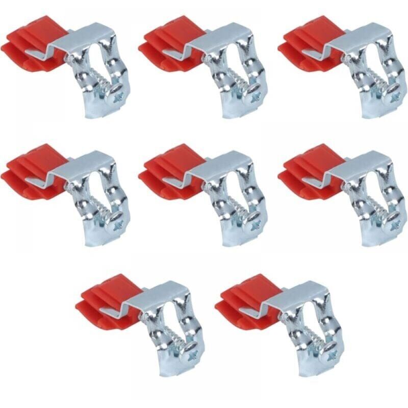 foto del prodotto 8 clip di fissaggio per lavello, clip per lavello sottotop, clip per lavello da cucina, installazione, fissaggio lavello regolabile con viti preforate