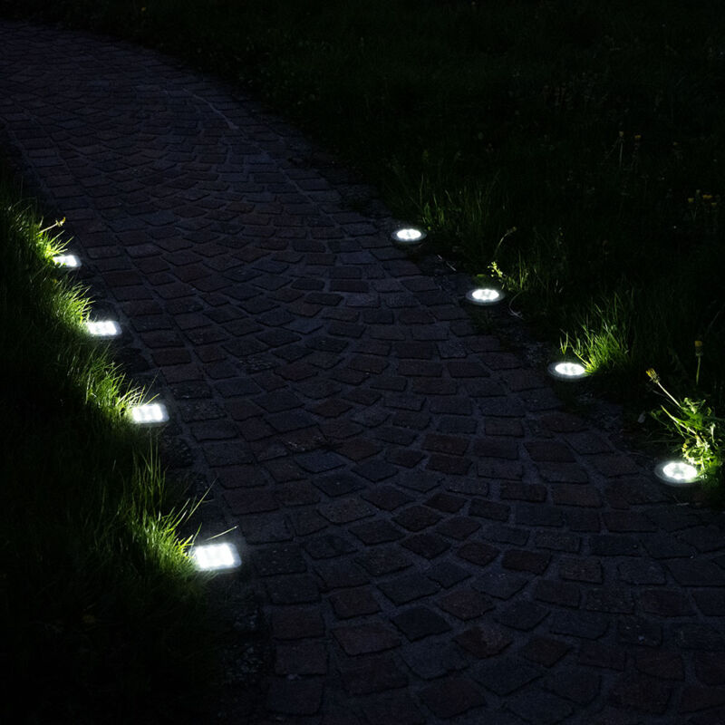 foto del prodotto 8 luci solari a led per esterni faretti a picchetto per esterni faretti per percorsi da giardino faretti a spina per patio