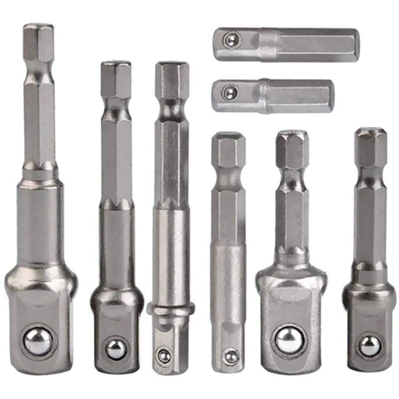 foto del prodotto 8 pack 1 4 to 1 4 3 8 1 2 hex adapter for cordless drill and driver