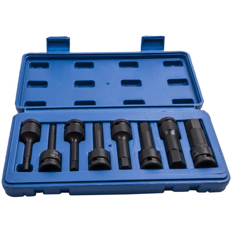 foto del prodotto 8 pc 1 2 impact hex socket set tools kit 8 piece strumento set 1 2 drive