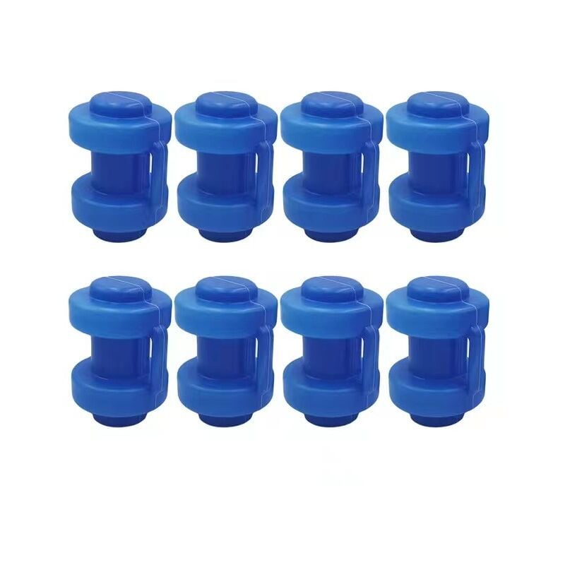 foto del prodotto 8 pezzi 25mm tappi terminali per trampolino, ricambio per trampolino, per aste rete trampolino, blu