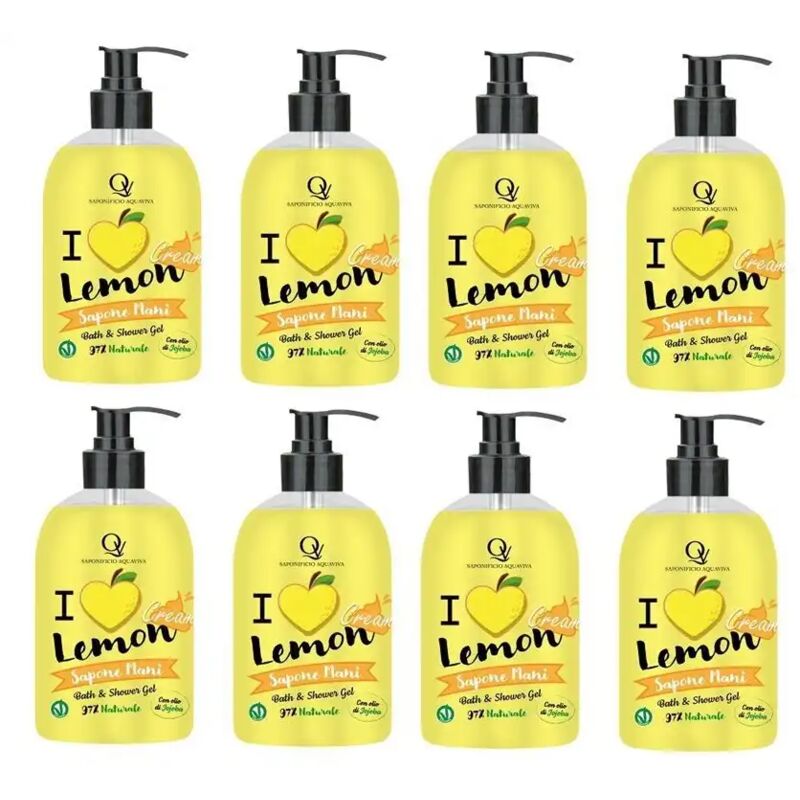 foto del prodotto 8 pezzi aquaviva sap. liquido crema limone 500ml dolce e rinfrescante