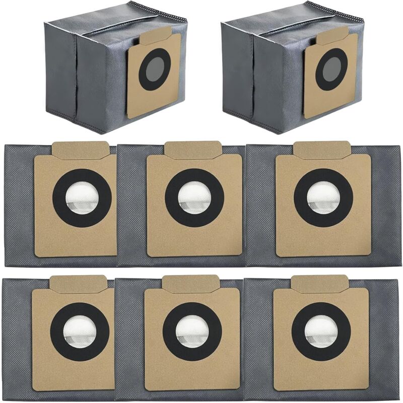 foto del prodotto 8 pezzi di sacchetti per la polvere di ricambio per accessori per aspirapolvere eufy clean x8 pro x10 pro omni, sacchetti per la polvere di grande