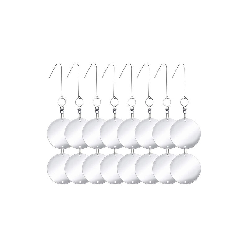 foto del prodotto 8 pezzi dischi repellenti per uccelli cd in acciaio inox riflettenti a doppia faccia repellenti per uccelli piccioni gabbiani rondini passeri tordi