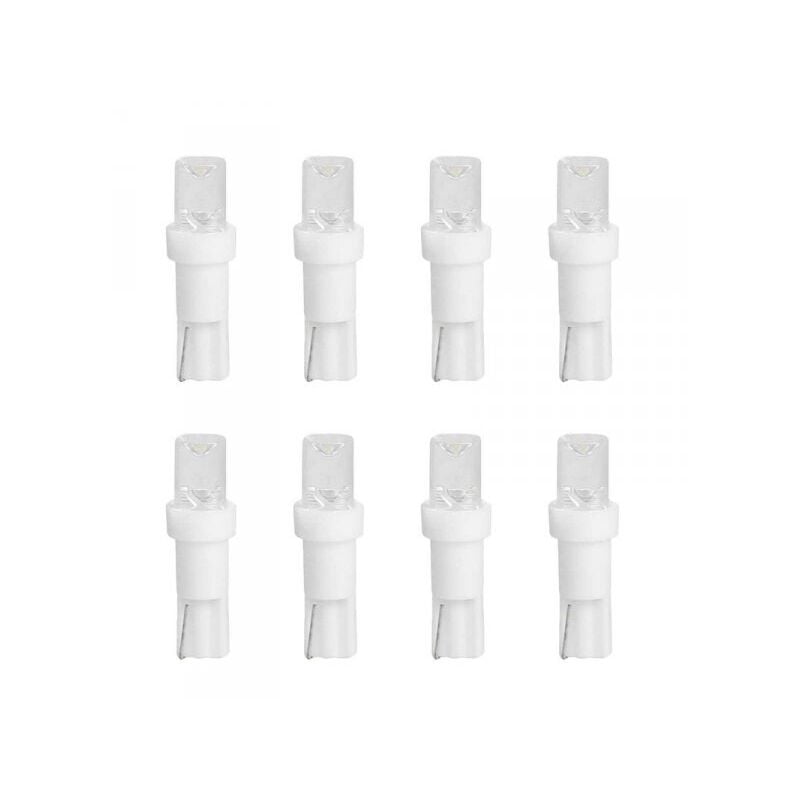 foto del prodotto 8 pezzi lampada led t5 f5 12v 0.5w 300lm bianco freddo 6500k