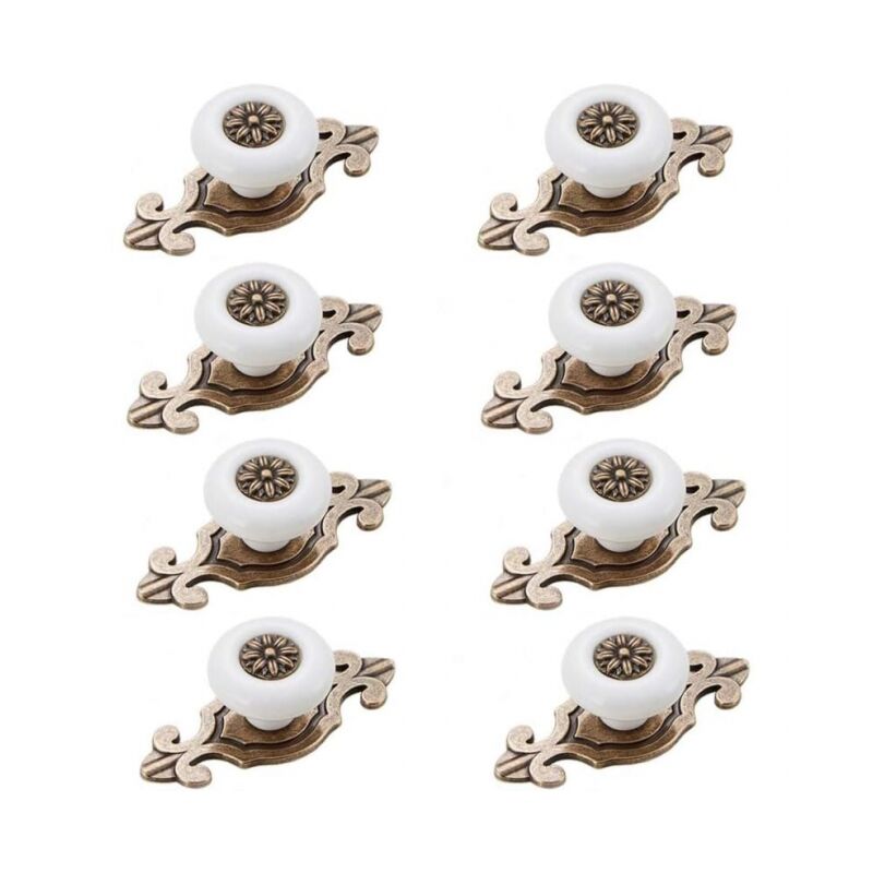 foto del prodotto 8 pezzi pomello per mobili pomello per cassetti in stile vintage pomello per mobili pomello per cassetti con viti accessori