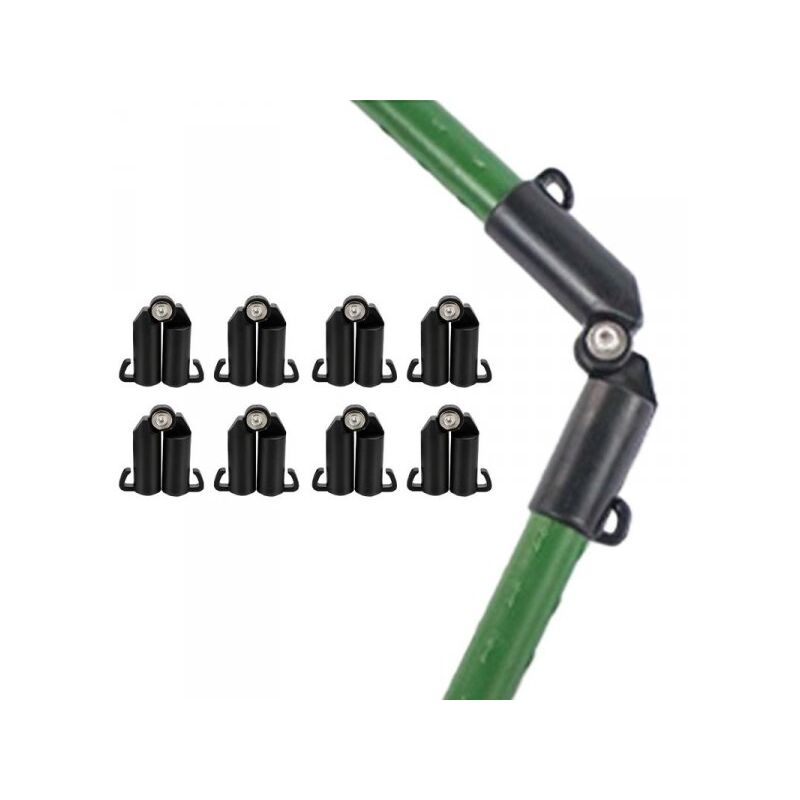 foto del prodotto 8 pezzi raccordi connettori traliccio per bastone supporto piante snodabile 180 11mm