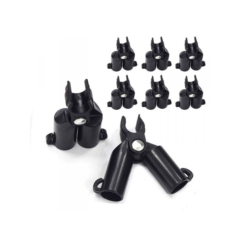 foto del prodotto 8 pezzi raccordi connettori traliccio per bastone supporto piante snodabile 70 11mm con forchetta superiore