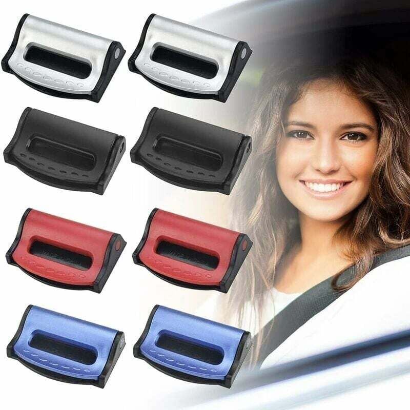 foto del prodotto 8 pezzi regolatore cintura di sicurezza per auto, regolatori cintura di sicurezza, regolatore cintura, blocca cintura, blocca cintura di sicurezza