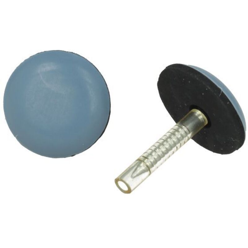 foto del prodotto 8 pezzi - scivoli ptfe con chiodo 20mm - colore grigio - masidef