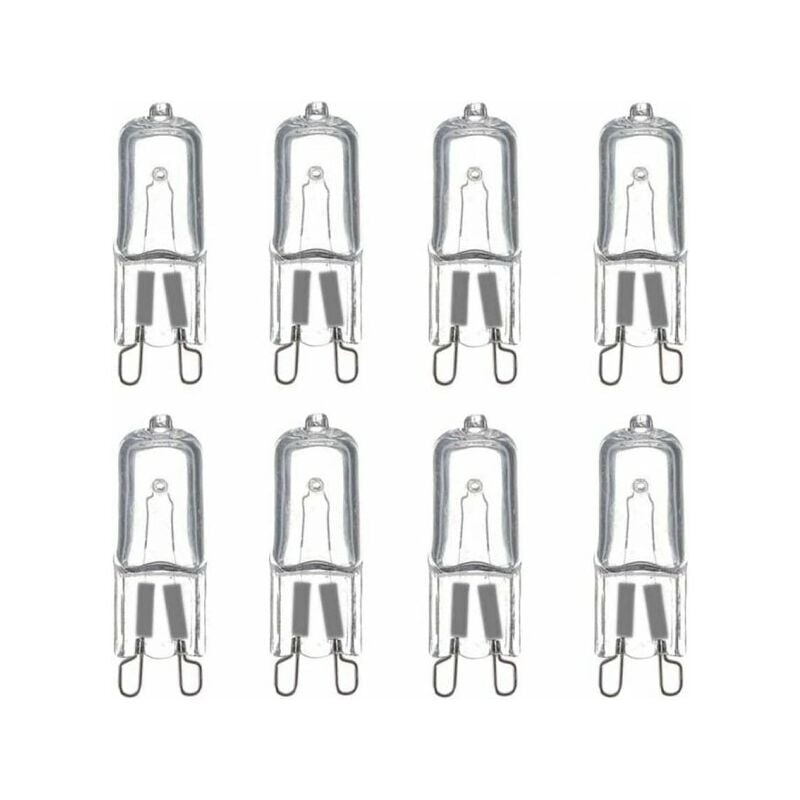 foto del prodotto 8 pz lampade alogena dimmerabile g9 28w 370 lumen bianco caldo 2800k