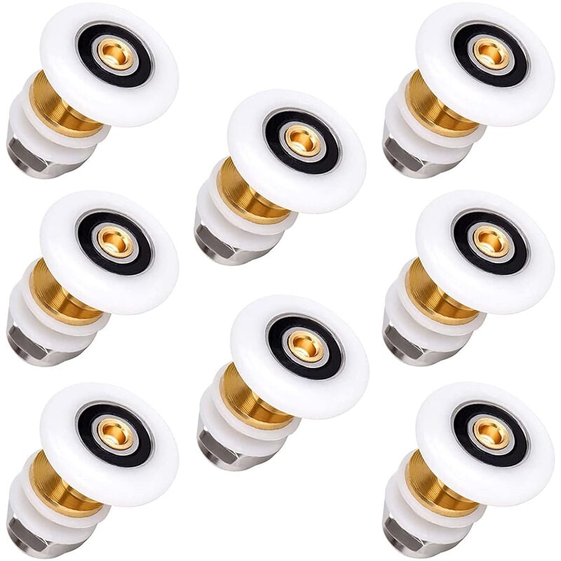 foto del prodotto 8 pz rotelle per porta della doccia ruote box doccia per bagno rulli per doccia cuscinetti 23mm