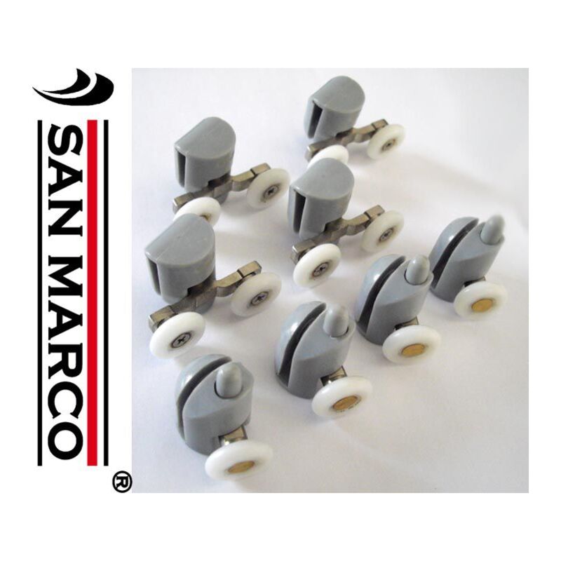 foto del prodotto 8 pz ruote rotelline x porta box doccia anta scorrevole