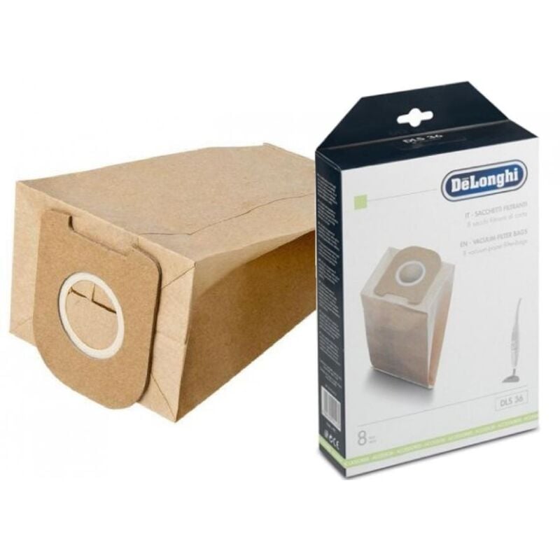 foto del prodotto 8 pz sacchetti scopa elettrica de longhi xlf1200 xlf1300 originali