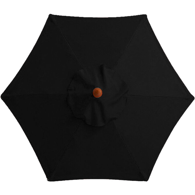foto del prodotto 8 stecche 3m ombrellone copertura di ricambio impermeabile protezione uv tessuto di ricambio nero aiperq