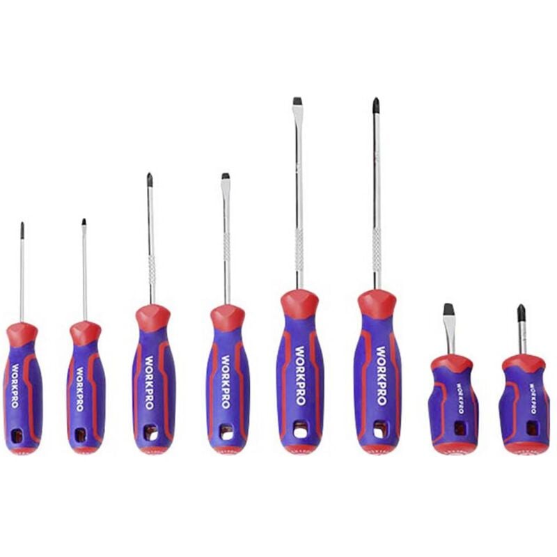 foto del prodotto 8 tlg universale kit cacciaviti ph0, ph1, ph2 workpro
