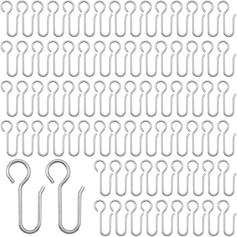 foto del prodotto 80 ganci per tende in metallo, ganci per tende, per tende da finestra, tende da porta e tende da doccia 4 1,3 mm bebusingoto