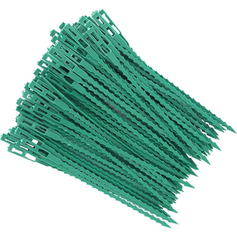 foto del prodotto 80 pezzi di tutori per pomodori, tutori per piante, supporto per piante regolabile e fascetta in plastica per giardinaggio fai da te lablanc