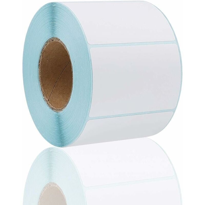 foto del prodotto 800 pezzi etichette termiche bianche rotolo etichette rettangolari multifunzione per ufficio cucina etichette per indirizzi carta prezzo postale 6 x