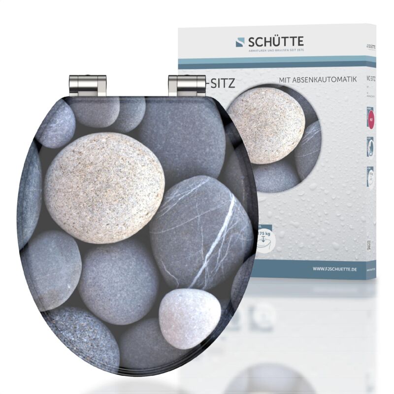 foto del prodotto 80130 80130 sedile wc in mdf, con abbassamento automatico, grey stones sch tte