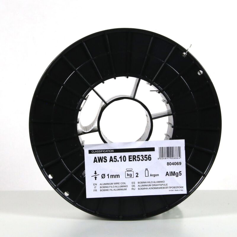 foto del prodotto 804069 bobina filo alluminio d. 1 mm 2 kg per saldatura, 0.1 v, 1 mm 2 kg, grigio telwin