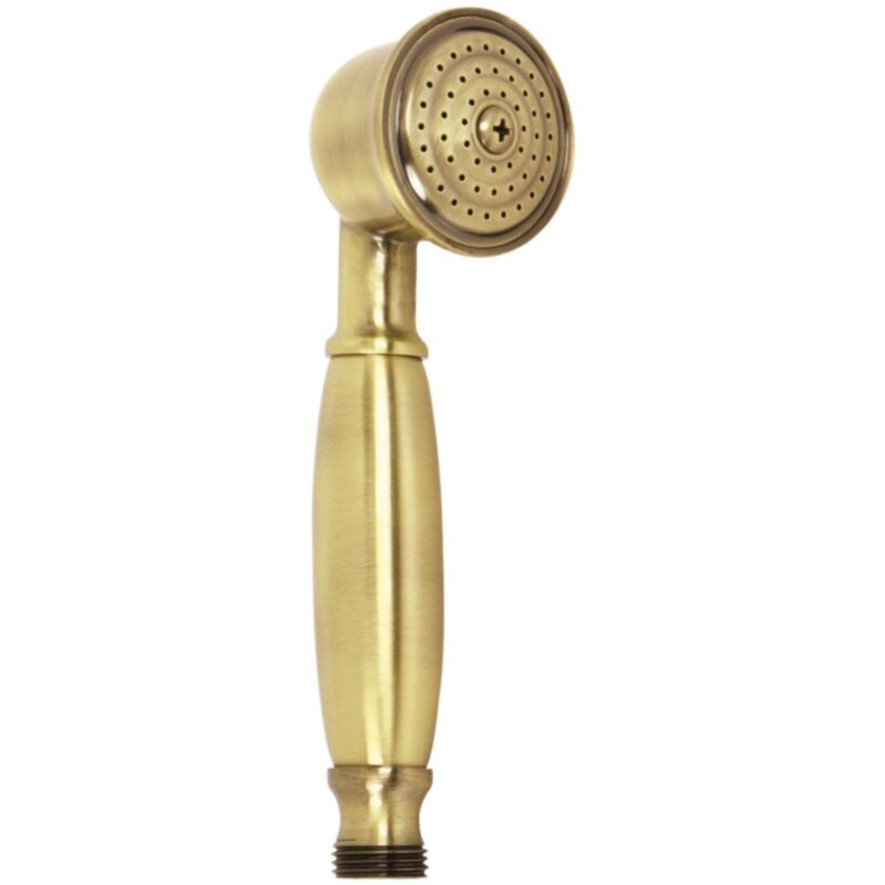 foto del prodotto 81131110 doccetta per doccia vintage, soffione doccia universale retr antico alta pressione universale, telefono doccia nostalgie in ottone antico,