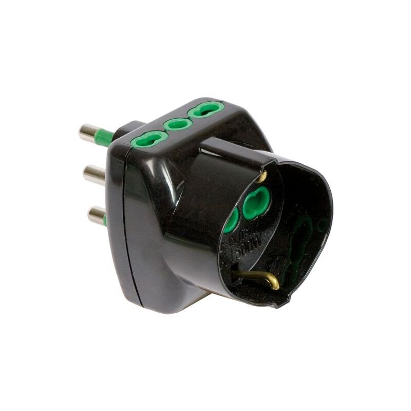 foto del prodotto 82.241 adattatore 16a 2p t 2 bipas schuk nero fme