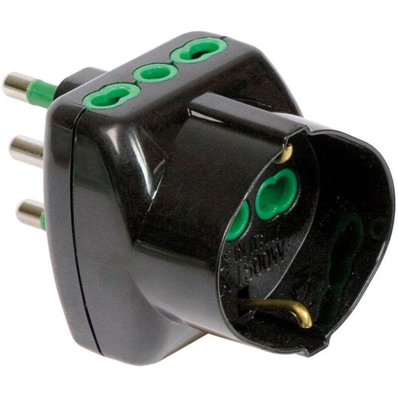 foto del prodotto 82.241 adattatore 16a 2p t 2 bipas schuk nero fme