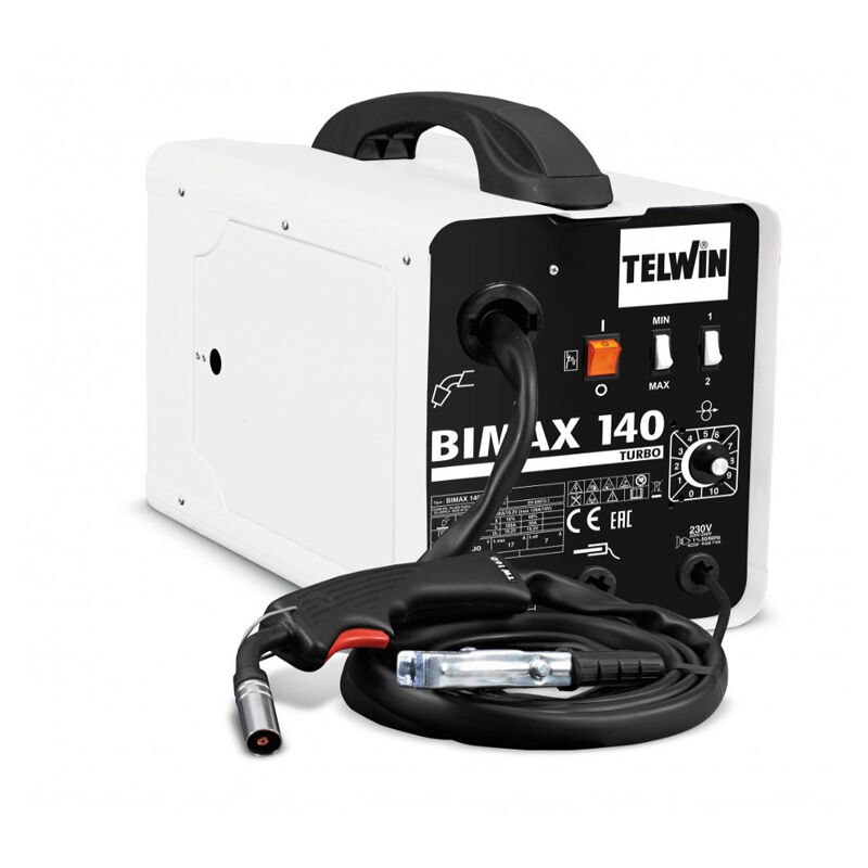 foto del prodotto 821076 bimax 140 turbo saldatrice a filo flux e mig-mag, 230 v, bimax 140, bianco - telwin